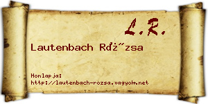 Lautenbach Rózsa névjegykártya