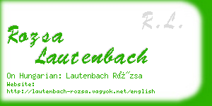 rozsa lautenbach business card